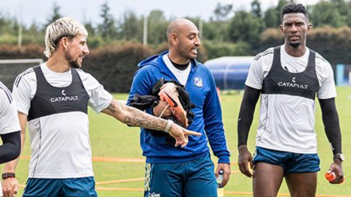 Giordana entrenando en la pretemporada con Millonarios