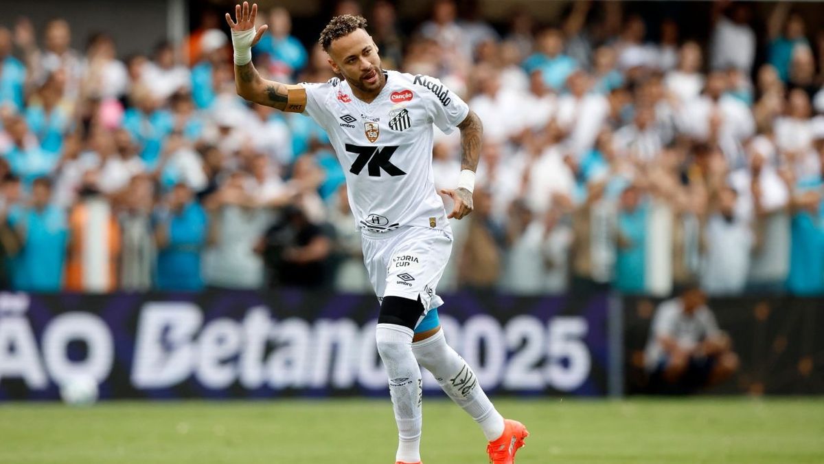 Neymar en el Santos de Brasil