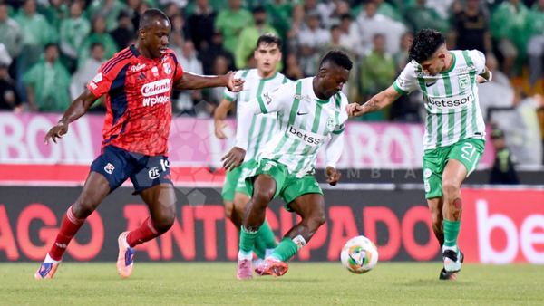 Nacional y Medellín empataron en la final de ida de la Copa BetPlay