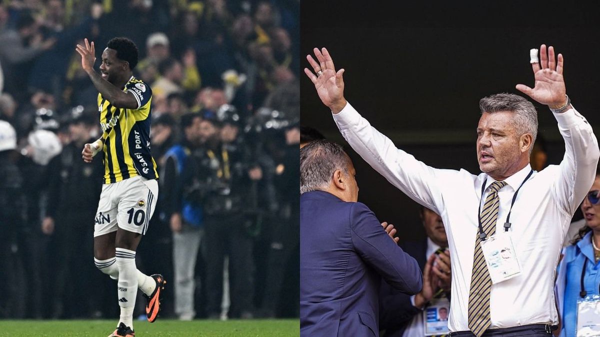 Jhon Jáder Durán y Saadettin Saran, presidente del Fenerbahce