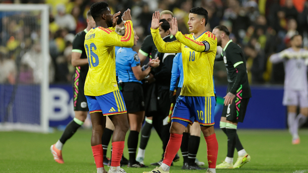 Lerma y James con la selección Colombia