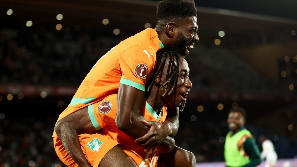 Celebración jugadores Costa de Marfil