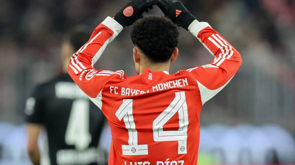 Luis Díaz celebrando con el Bayern
