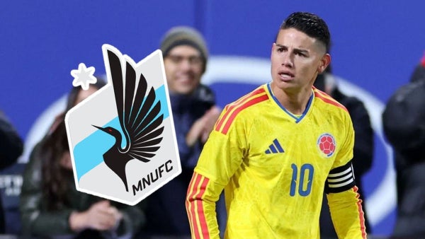 James y los dos colombianos que encontraría en el Minnesota United