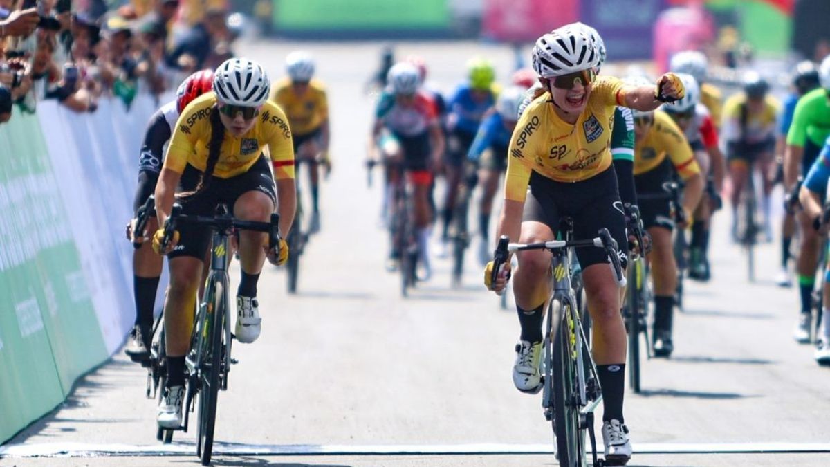 Salomé Vargas ganó la prueba de ruta femenina juvenil de los Nacionales de Ciclismo