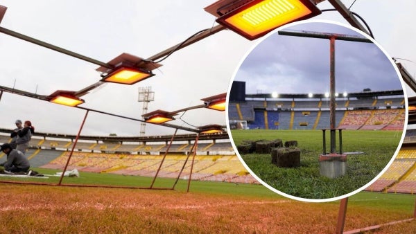 Comenzó el plan de contingencia para el césped de El Campín