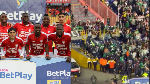 Hinchas de Nacional se tomaron las tribunas de El Campín a la fuerza