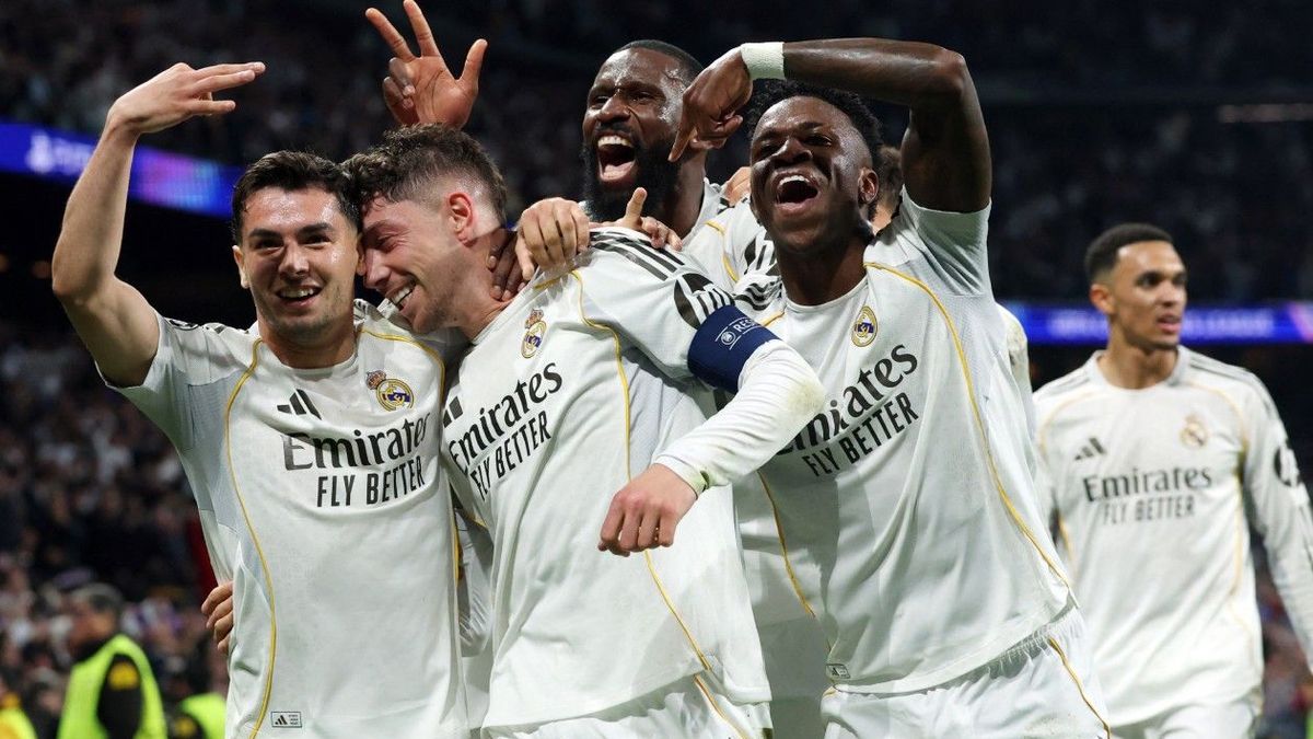 Federico Valverde celebró sus tres goles con el Real Madrid vs Manchester City