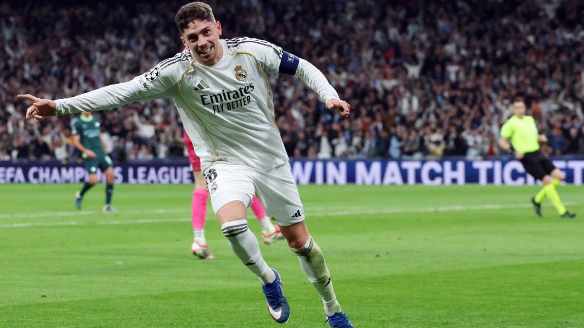 Federico Valverde marcó tres goles vs Manchester City