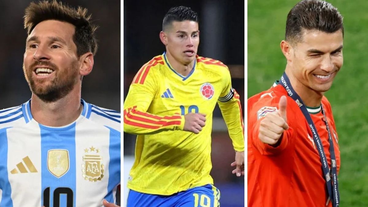 Messi, James y CR7.