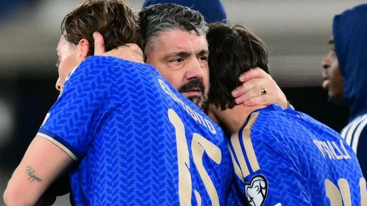 Gattuso con Italia.