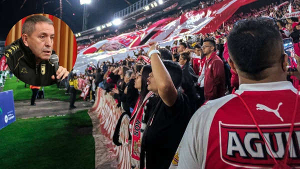 Eduardo Méndez, preocupado por el poco acompañamiento de los hinchas de Santa Fe