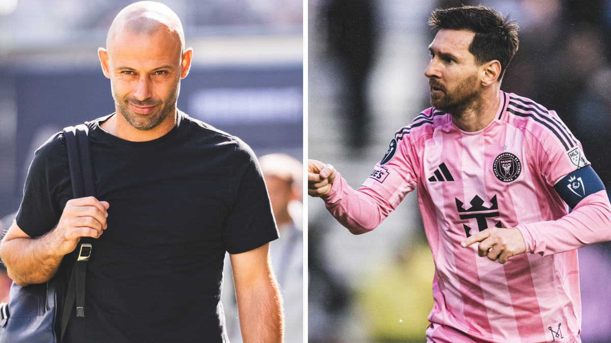 Mascherano y Messi.