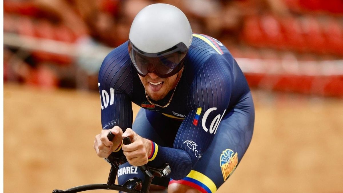 Cristian Ortega, ciclista de pista de Colombia en la Copa Mundo UCI