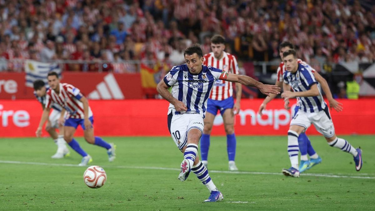 [Video] Real Sociedad aprovechó un penalti y se fue arriba al descanso en la final de Copa del Rey