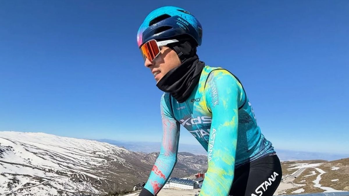 Thomás Silva, primer pedalista uruguayo en el Giro de Italia.