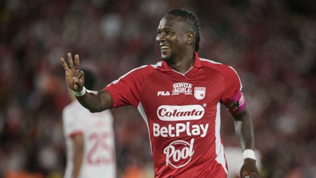 Tabla de goleadores de la Liga BetPlay luego del triplete de Rodallega en Santa Fe - América