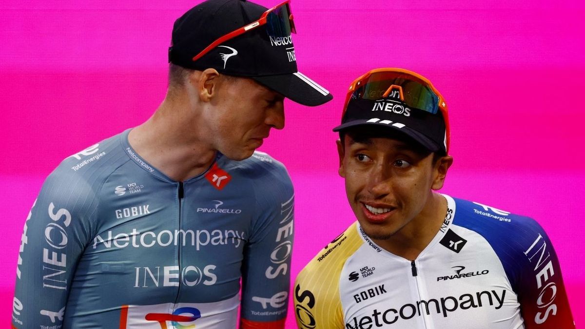 Egan Bernal y Thymen Arensman.