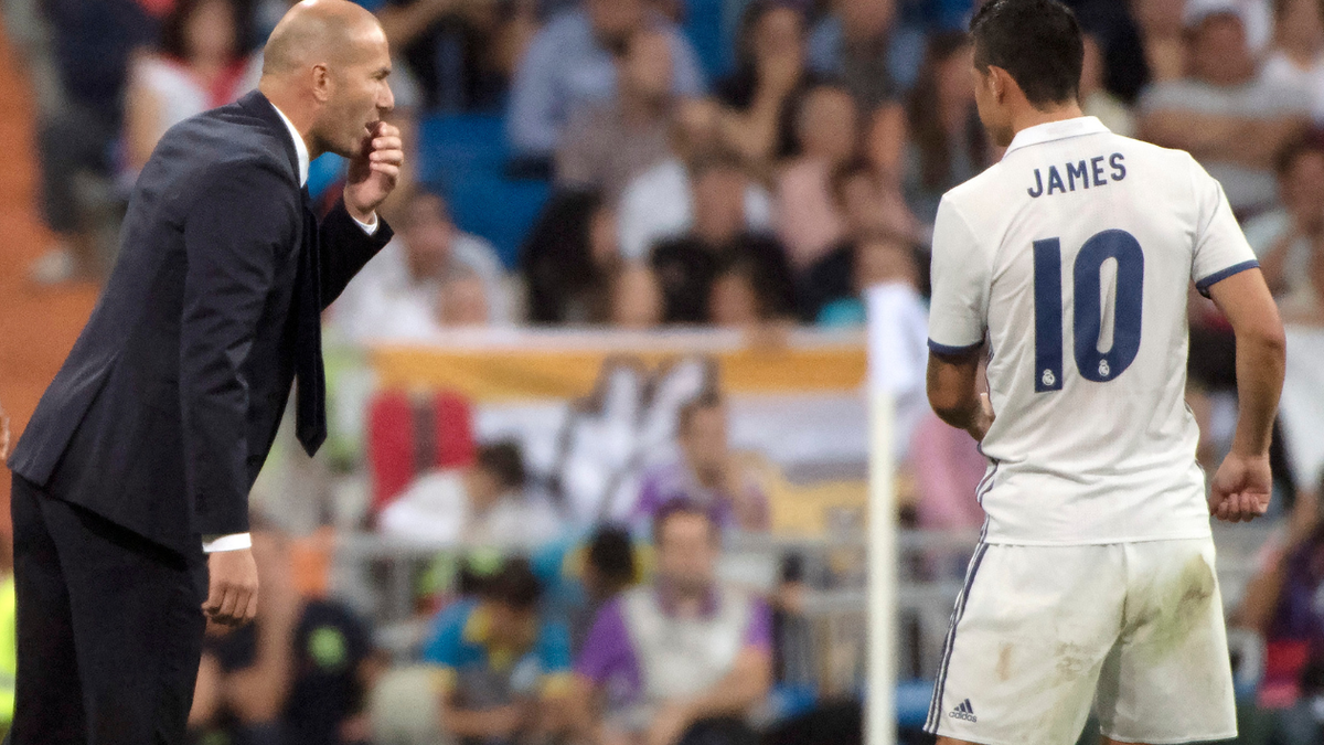 Zidane y James.