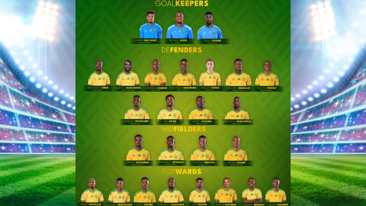 Lista del equipo africano.
