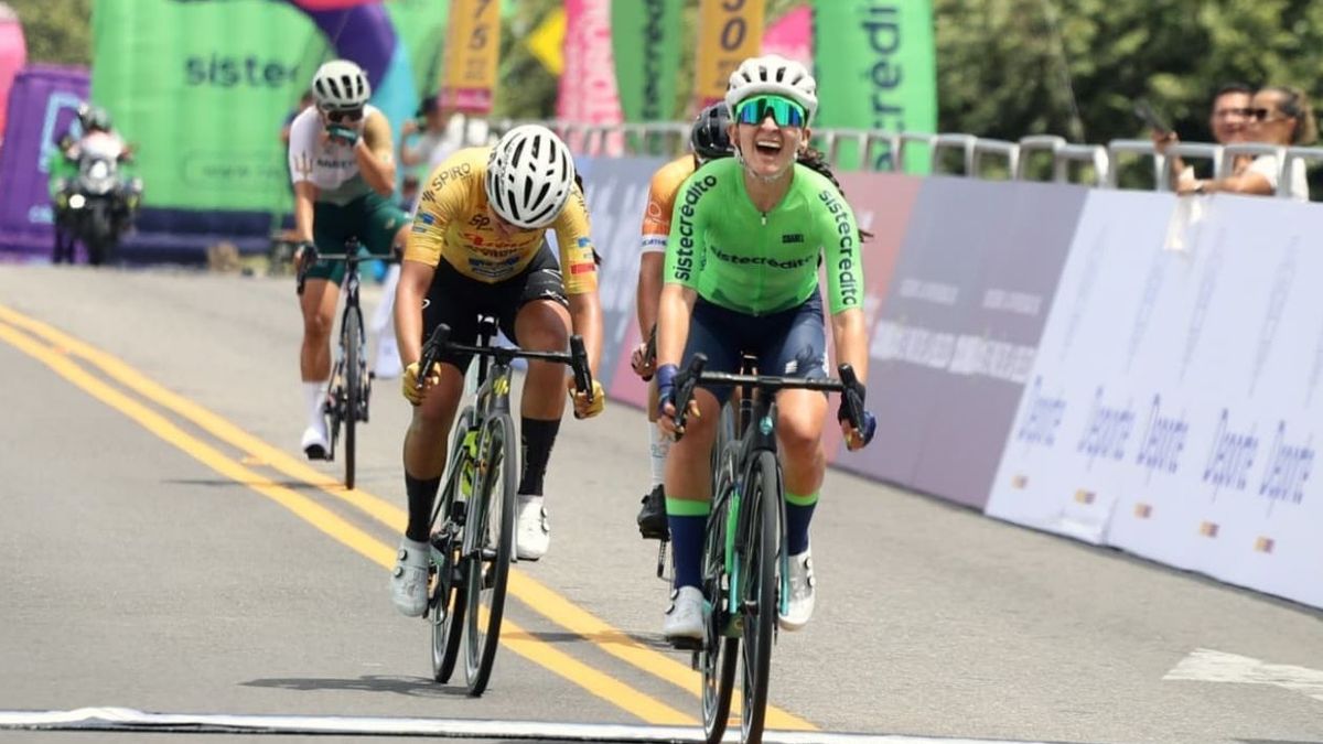 Stefania Sánchez (Team Sistecrédito), ganadora etapa 3 de la Vuelta a Colombia Femenina