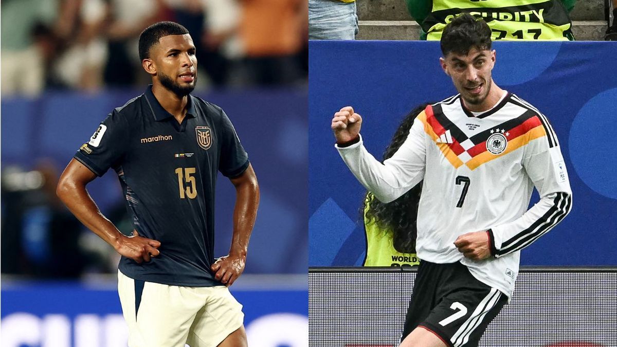 Tabla de posiciones del grupo E - fecha 1, tras la derrota de Ecuador y la goleada de Alemania