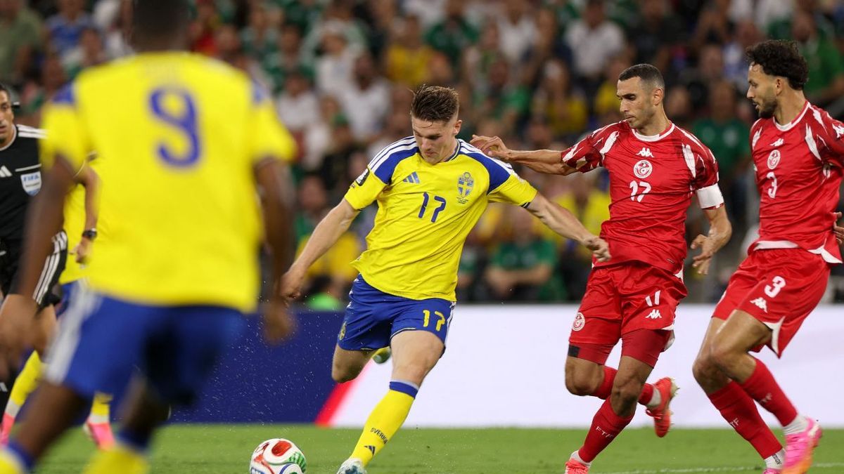 Suecia hizo valer el favoritismo y goleó a Túnez
