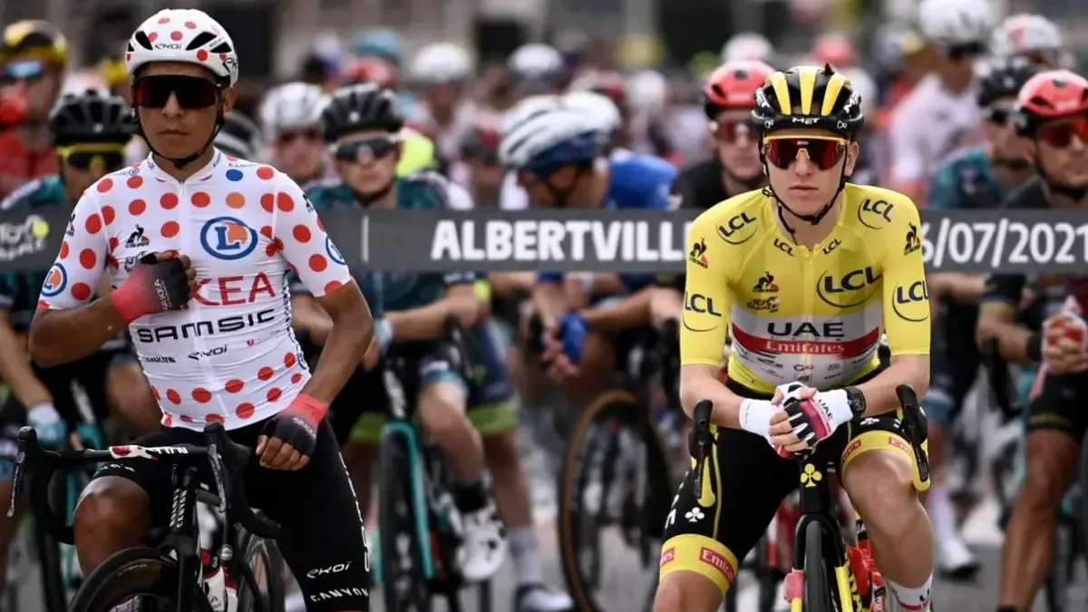 Nairo Quintana y Tadej Pogacar.