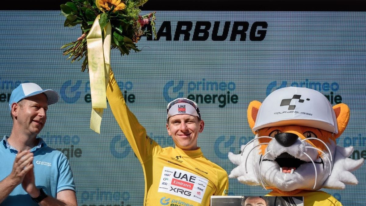 Tadej Pogacar en el Tour de Suiza
