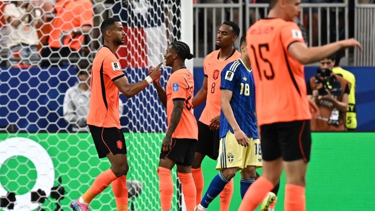 Países Bajos goleó 5-1 a Suecia en el Mundial