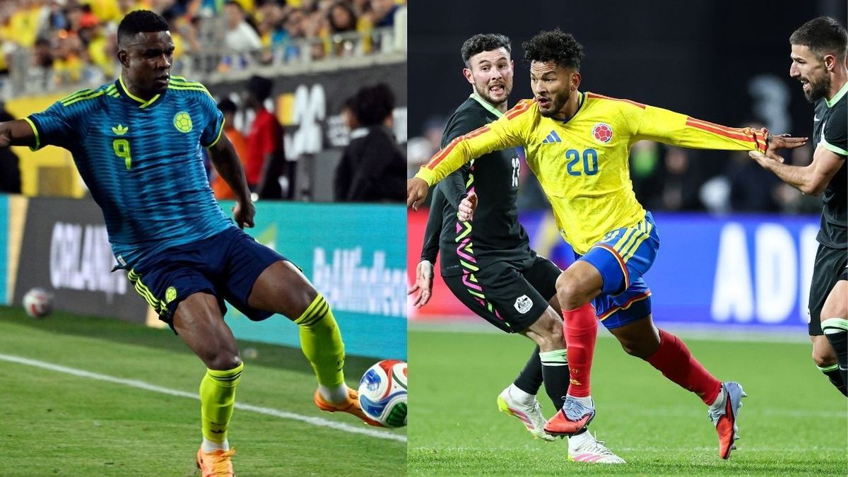 Jhon Córdoba y Luis Suárez, delanteros de la Selección Colombia