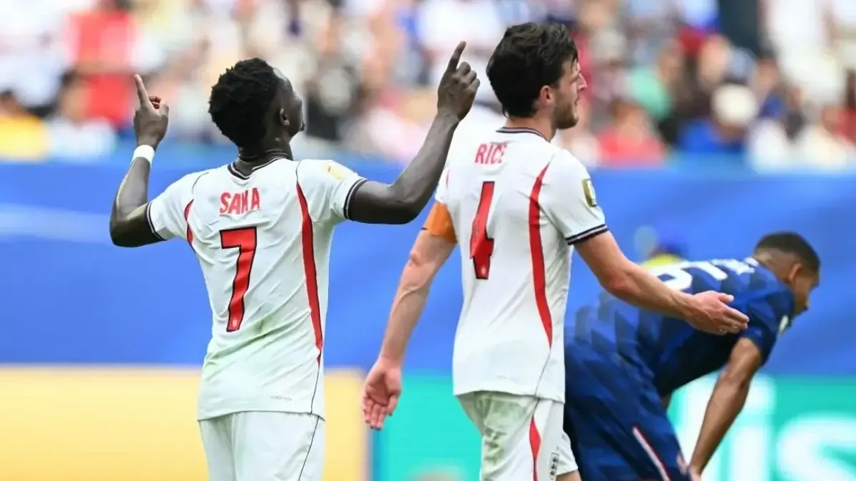 El gol de Saka desató la locura en Inglaterra.