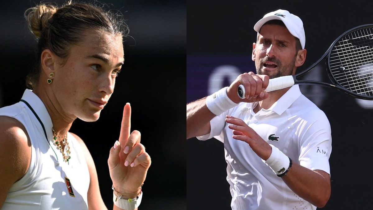 Aryna Sabalenka y Novak Djokovic