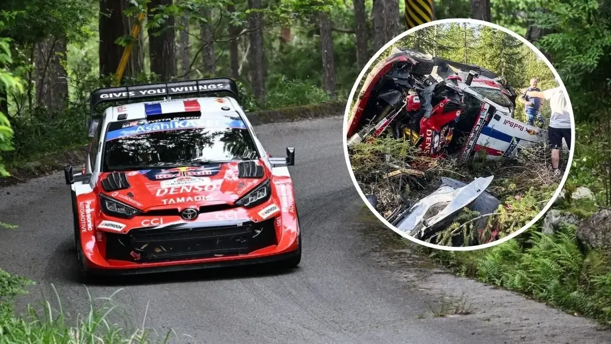 Brutal accidente en el rally.
