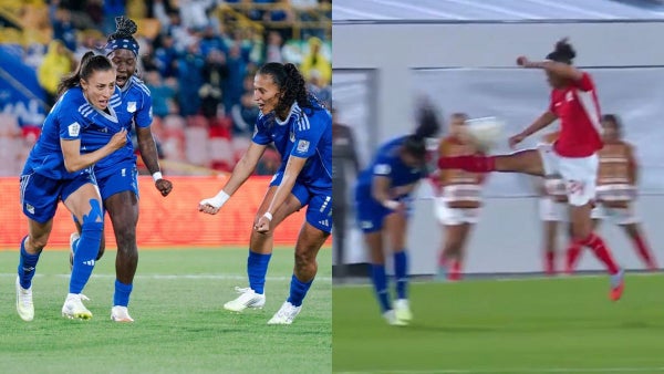 [Video] Polémico arbitraje salvó a figura de Santa Fe de la expulsión tras patadón en el cuello