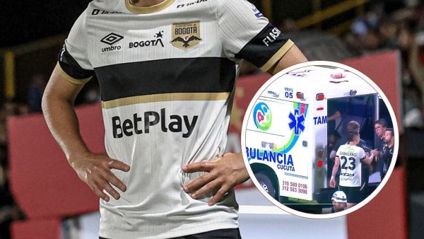 [VIDEO] Susto en la Liga Betplay: ambulancia sacó jugador de Internacional de Bogotá