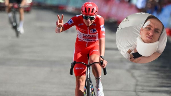 Pogacar reaparece tras su accidente y retiro de la Vuelta a España