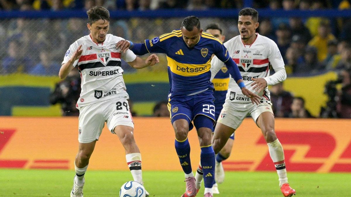 Sebastián Villa entró en el segundo tiempo en el Boca Juniors vs Sao Paulo
