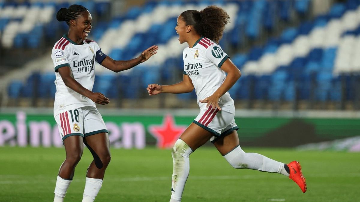 Linda Caicedo en el Real Madrid vs PSG por la Champions League Femenina