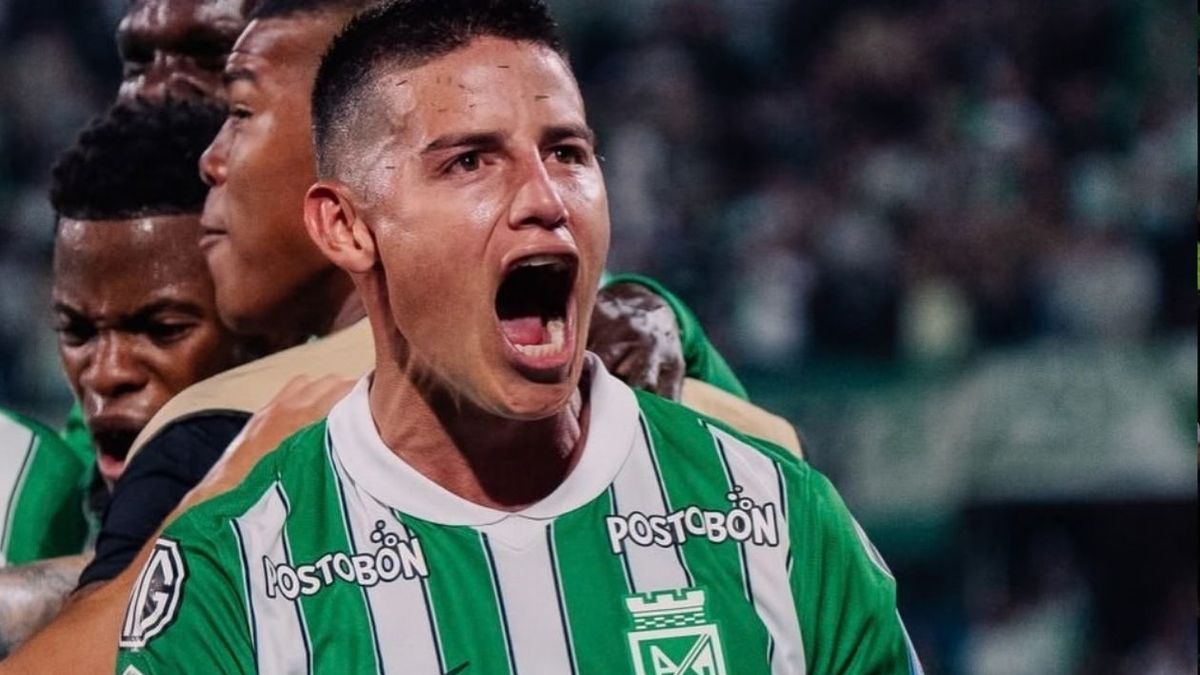 James Rodríguez gana confianza en su primera titularidad con Nacional.