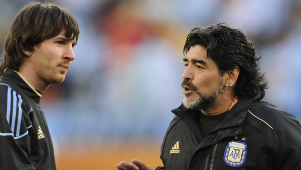 Lionel Messi no se olvidó de Maradona en su despedida de la Selección Argentina