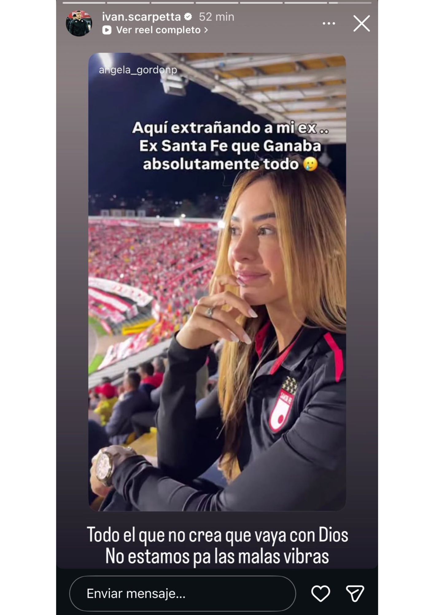 Iván Scarpeta criticó a la esposa de Juan Daniel Roa