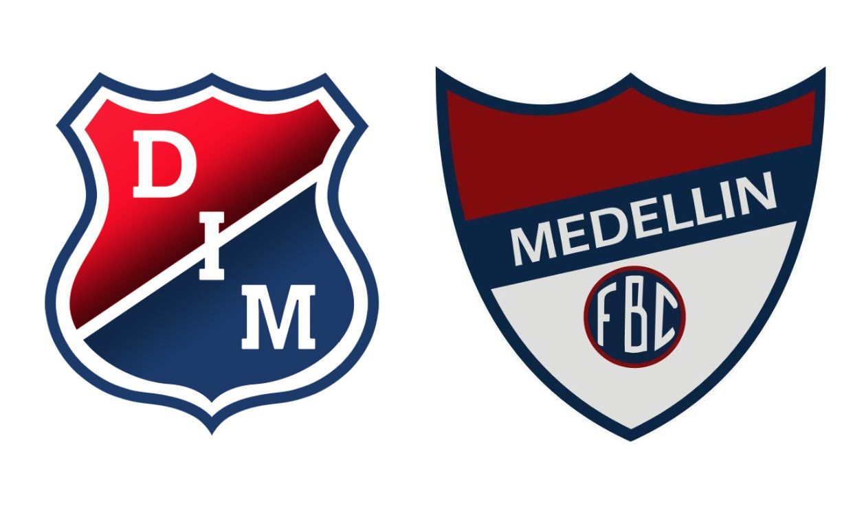 Antiguo y nuevo escudo de Independiente Medellín