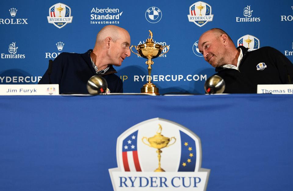 Jim Furyk y Thomas Bjorn, capitanes en la Ryder Cup.