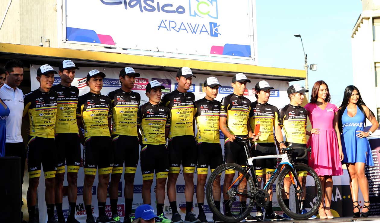 Presentación del equipo Bicicletas Strongman Coldeportes en el Clásico RCN 2018 