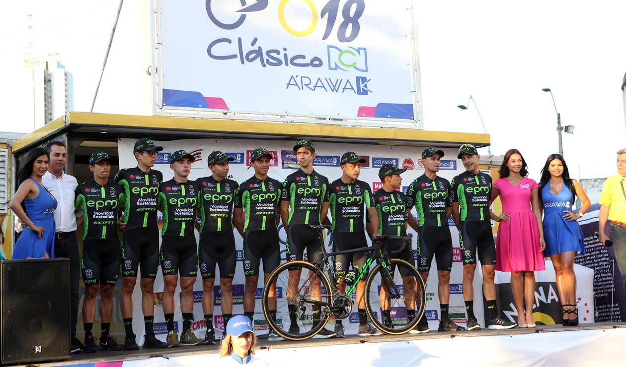 Presentación del equipo EPM Scott en el Clásico RCN 2018 