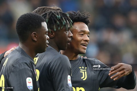 Juan Guillermo Cuadrado jugó los 90 minutos con la Juventus frente al SPAL