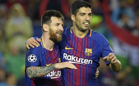 Lionel Messi y Luis Suárez en el Barcelona
