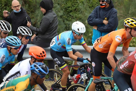 Rigoberto Urán, con la Selección Colombia de ciclismo