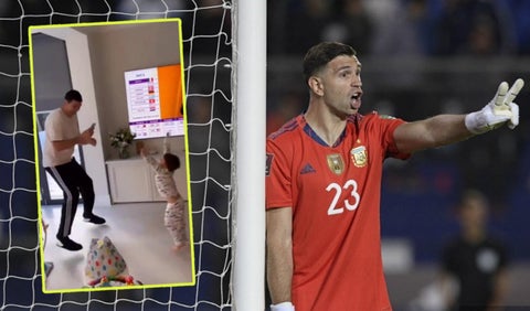 En el Argentina Vs Arabia a Dibu Martínez no le fue bien.